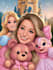 create a disney cartoon illustration