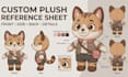 create plush reference sheet stuffed animal plushie soft toy character design