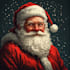 draw a festive santa claus character illustration