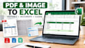 do excel data entery,spreadsheet formatting and PDF to excel