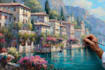 paint realistic landscape painting illustration