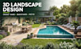 create 3d landscape design, backyard, patio and pool rendering