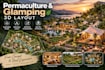 design permaculture and glamping site 3d layout master plan