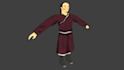 model texture and rig low poly 3d ps1 style model