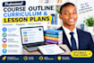 instructional design a course outline curriculum and lesson plans