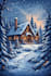 create a charming cozy christmas winter cozy landscape