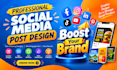 do professional social media post design