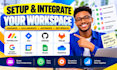 setup monday jira githun gitlab google workspace calendar sheets onedrive asana