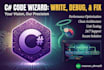 fix, debug and write your c sharp code and errors