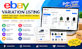 ebay variation listing parent child setup bulk product upload inventory seo