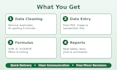 create excel sheets, formulas, pivot tables and dashboards