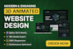 build 3d animated website interactive website design 3d wix website landing page