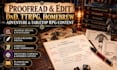 proofread homebrew, edit dnd, ttrpg, adventure, and tabletop rpg content