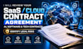 review saas cloud contract agreement, ai software tech contract for legal risks