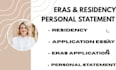 heavily edit residency personal statement fellowship, mba, eras application sop