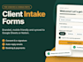 design a custom client intake form for coaches and consultants