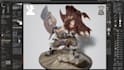 create a detailed 3d character sculpt in zbrush