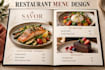 design a professional resturant menu