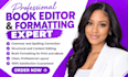 do book editing, formatting, proofreading, and copy editing