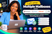 setup multiple mailboxes across racksaces, zimbra, cpanel or zohomail
