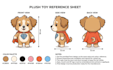 design a custom plush reference sheet for your character or plush toy
