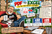 convert PDF to excel and clean spreadsheet data