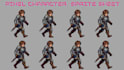 create 8bit 16bit pixel art character sprite sheet rpg game animation assets