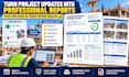 create construction project progress reports and presentations