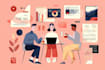 create a digital vector flat character or object illustrations