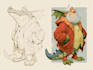 draw a cute and funny cartoon illustration
