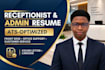 write ats receptionist, front desk and admin resumes