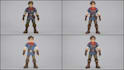 create custom 3d low poly characters with rigging, texturing in blender or maya