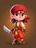 draw 2d game character illustration