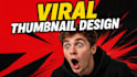 design eye catching viral youtube thumbnail in mrbeast style