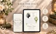 create canva save the date wedding website with rsvp