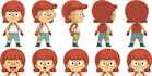 design a character model sheet with turnaround and expressions