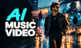 create cinematic ai music video for song ai generated music video visuals