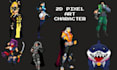 pixel art 2d pixel art character rpg game sprite sheet character animation 8bit