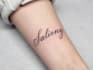 design a delicate fine line tattoo lettering