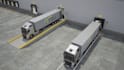 create 3d industrial animation automated truck loading dock warehouse logistics
