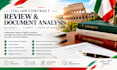 review italian contracts and provide professional document analysis