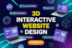 create custom animated 3d website webgl business website threejs gsap