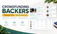 do crowdfunding backers list kickstarter indiegogo donor list research