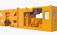 create industrial animation construction precast concrete and engineering video