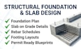 draft structural foundation plan design and concrete slab on grade blueprints