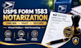 notarize your usps form 1583 online for virtual mailbox