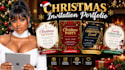 create editable halloween and christmas canva invitations