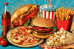 food pop art illustrations