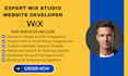 develop a custom wix studio website and velo functionality
