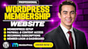 build wordpress membership website paywall subscription website, memberpress